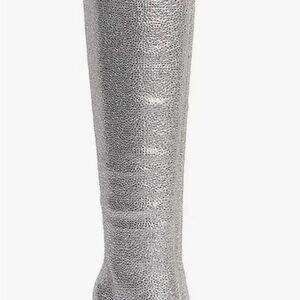 Silver Women's Knee-High Boots